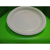 Тарелка пластиковая одноразовая ПС Д=205 белая 100 шт/уп, 2000 шт/кор.